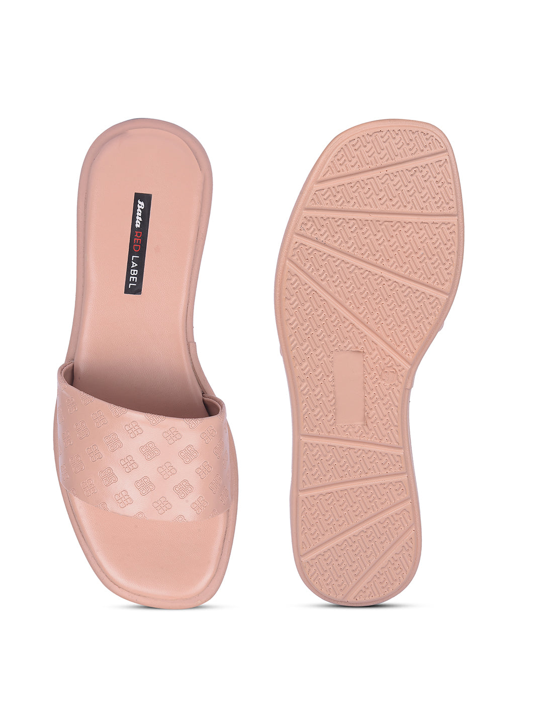 Bata Women's Beige Casual Mule Slippers - Beige