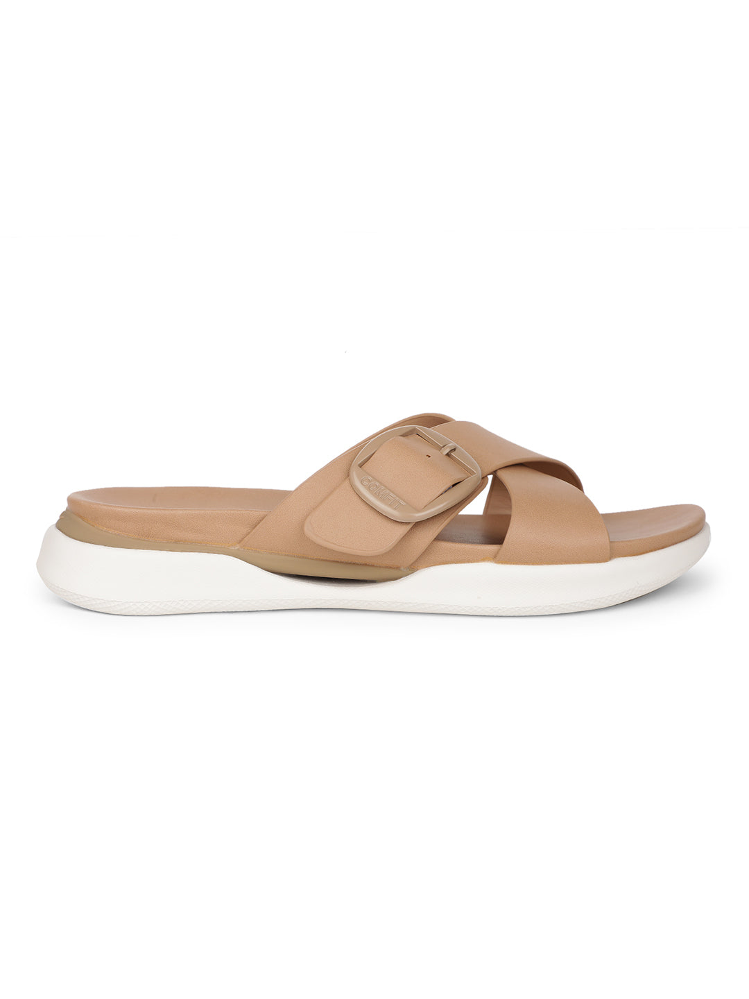 Bata Comfit Women Beige Casual Mule Sandal - Beige - View 2