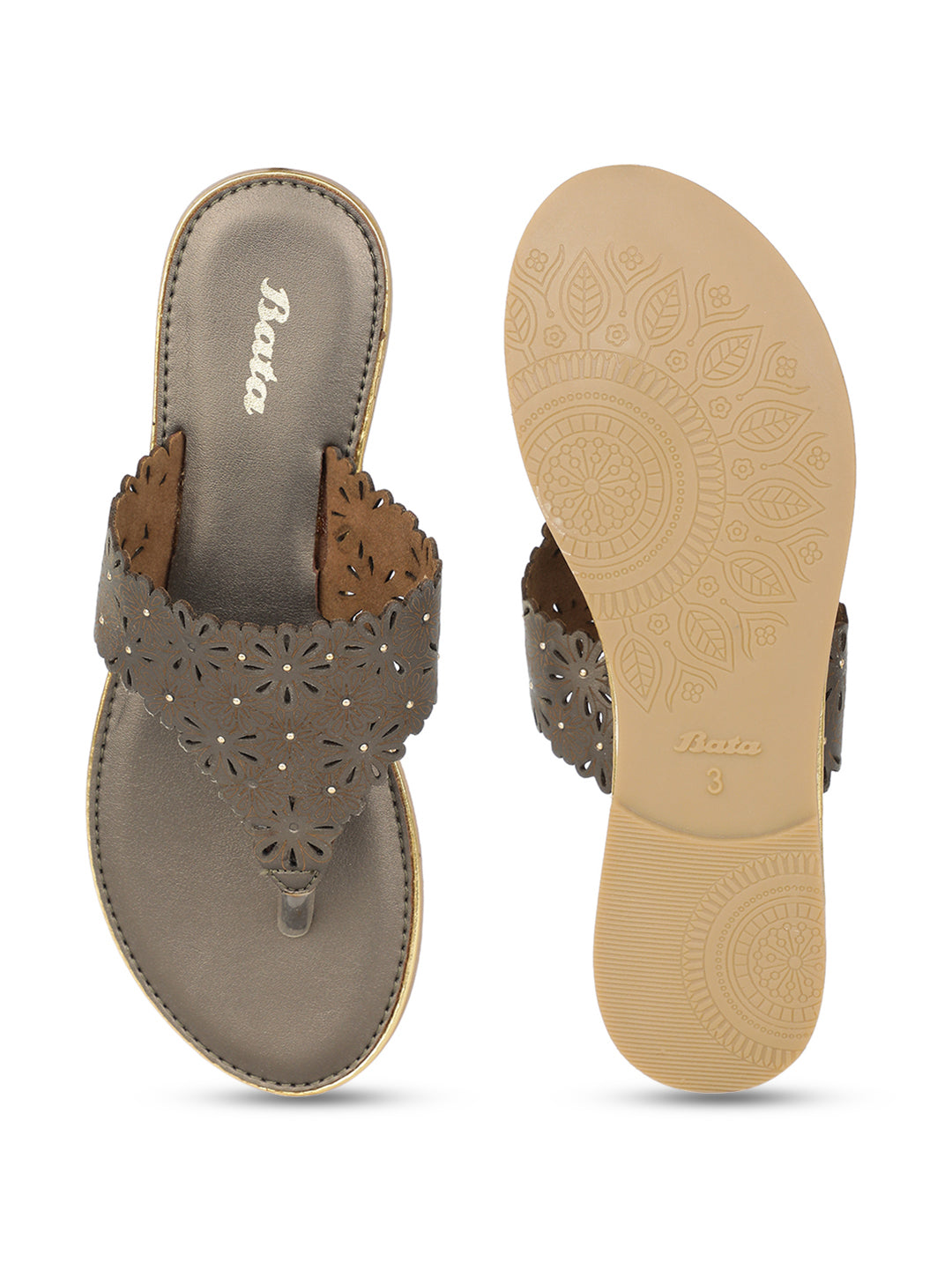 Bata Women Light Blue Casual Thong Flats - Light Blue - View 4