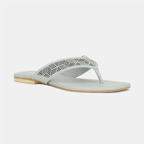 Bata Women Turquoise Blue Casual Thong Flats