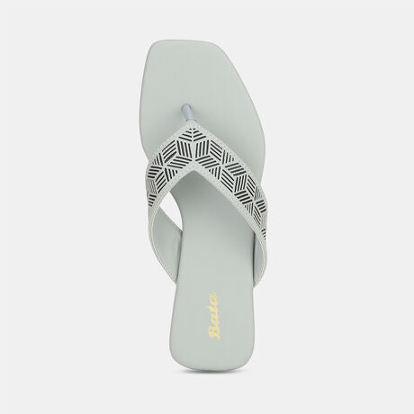 Bata Women Turquoise Blue Casual Thong Flats