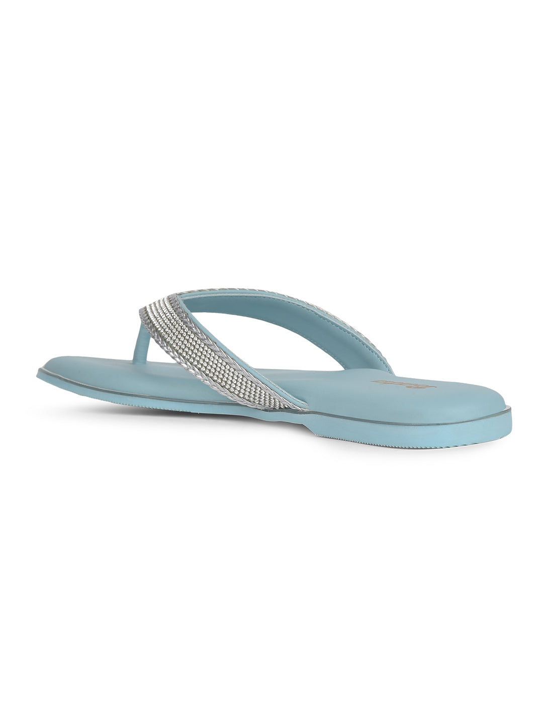 Bata Women Light Blue Casual Thong Flats - Light Blue - View 3
