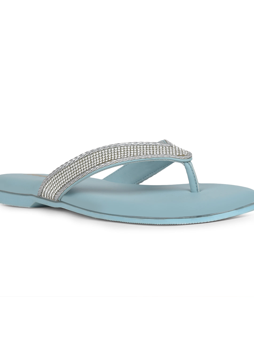 Bata Women Light Blue Casual Thong Flats - Light Blue - View 5