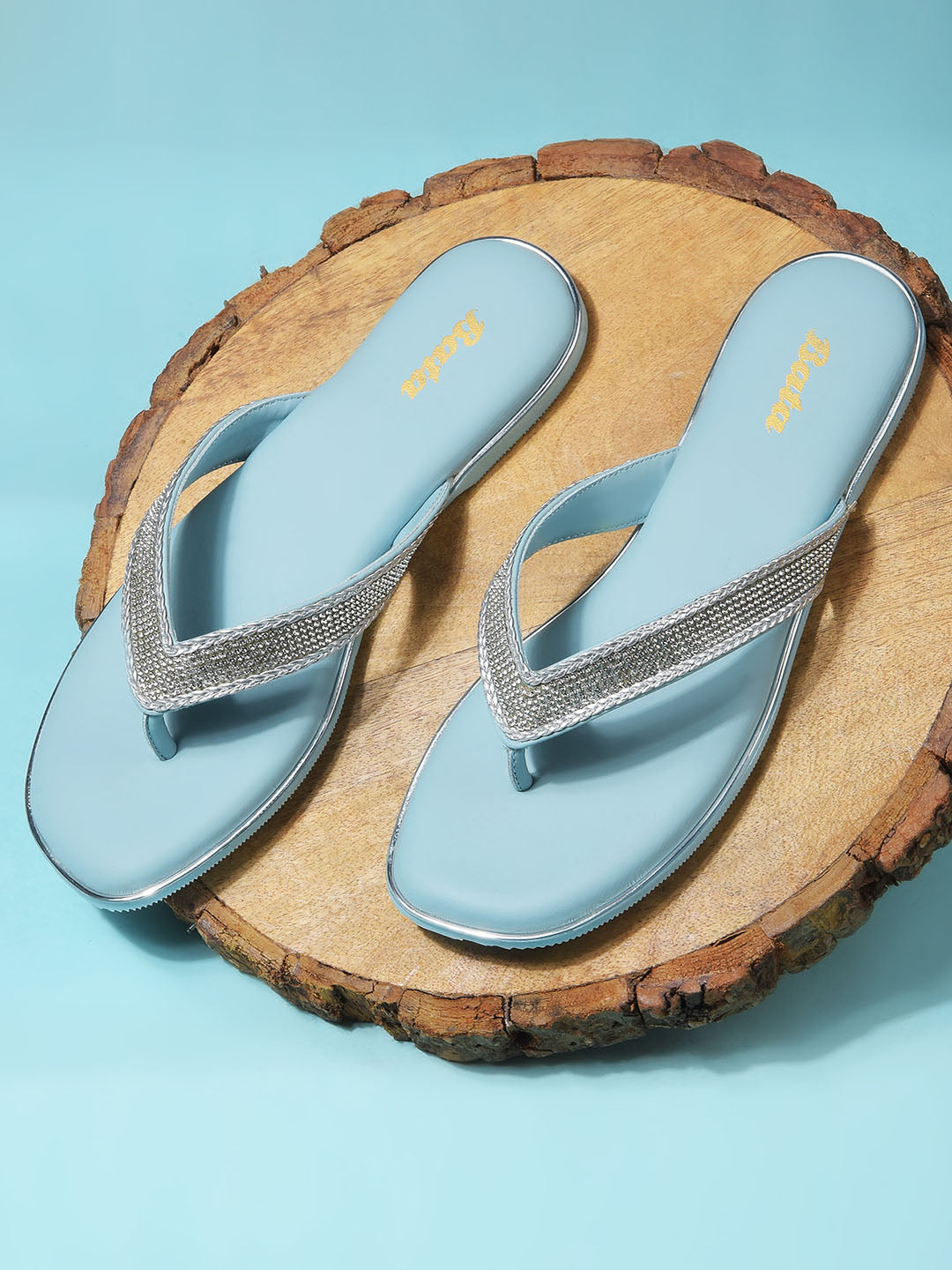 Bata Women Light Blue Casual Thong Flats - Light Blue - View 6