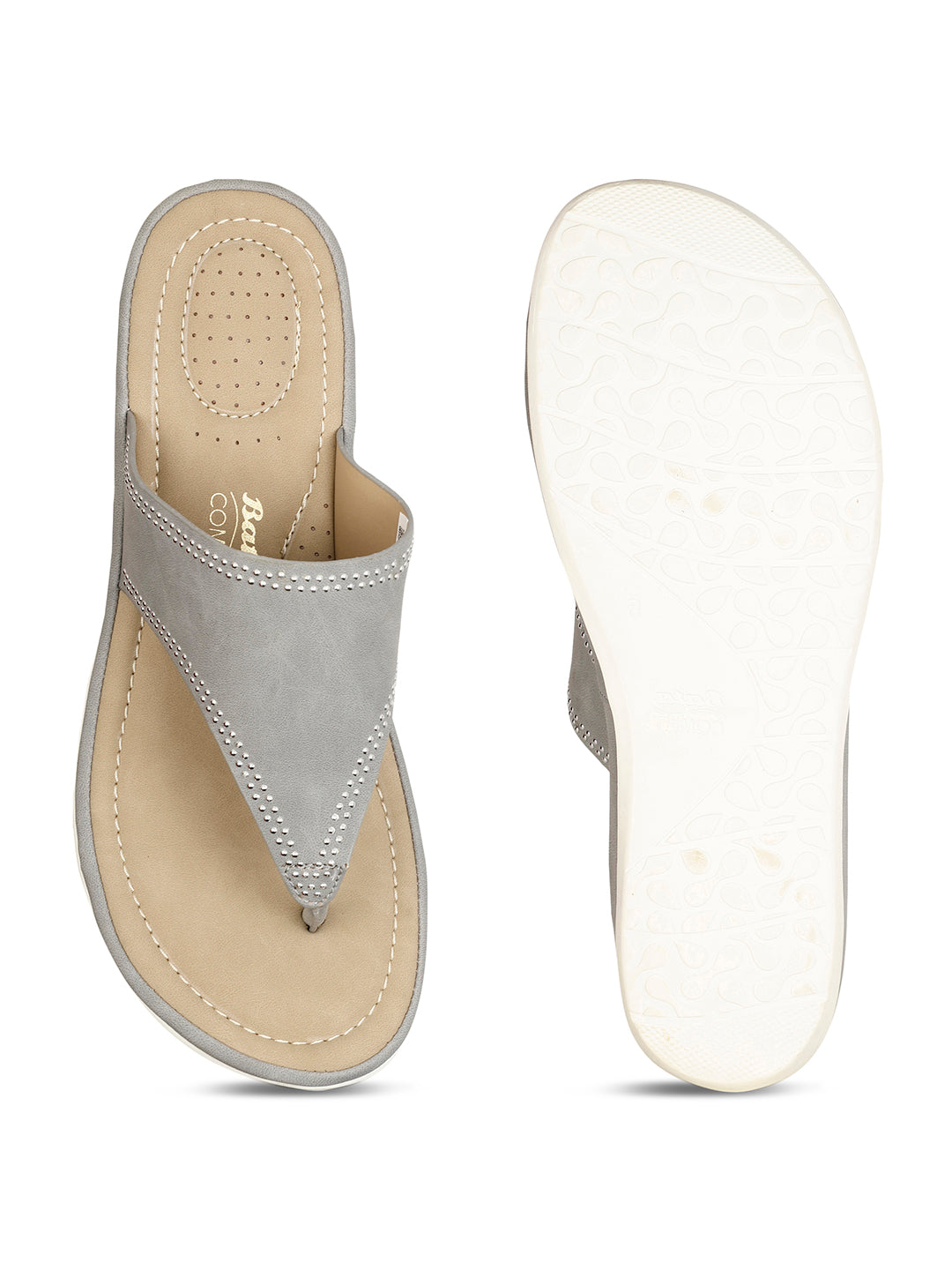 Bata Comfit Women's Light Blue Casual Thong Sandals - Light Blue