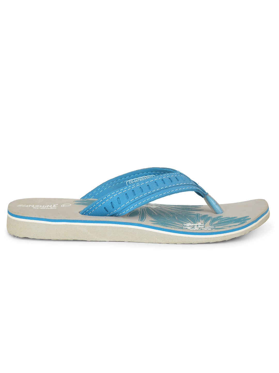 Bata Women's Blue Casual Flip-Flops - Blue