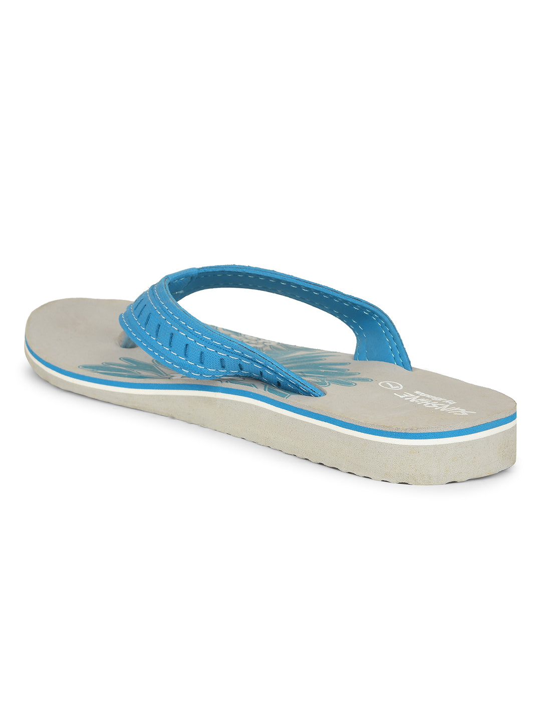Bata Women's Blue Casual Flip-Flops - Blue