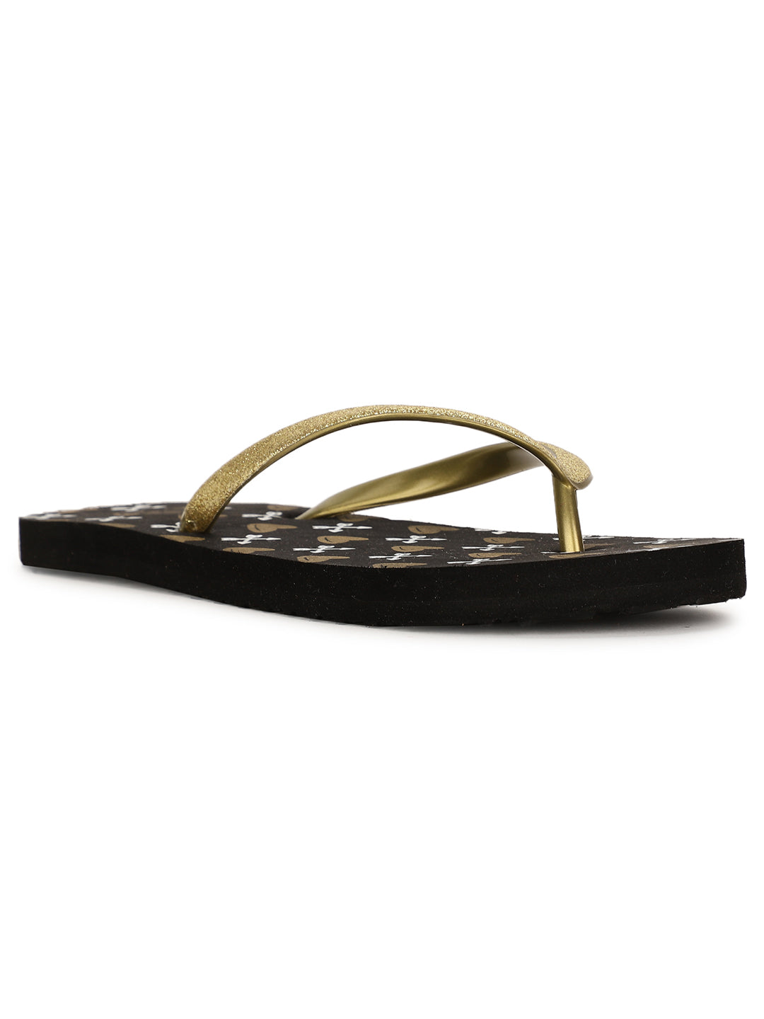 Bata Women's Black Casual Thong Flip-Flops - Black