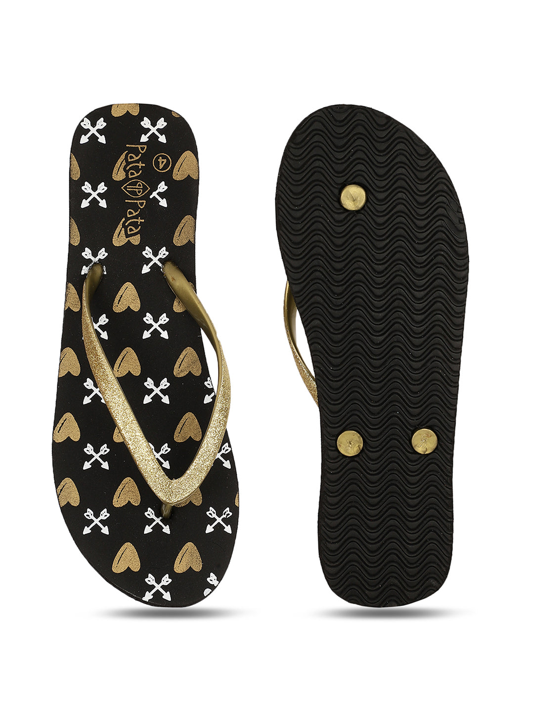 Bata Women's Black Casual Thong Flip-Flops - Black