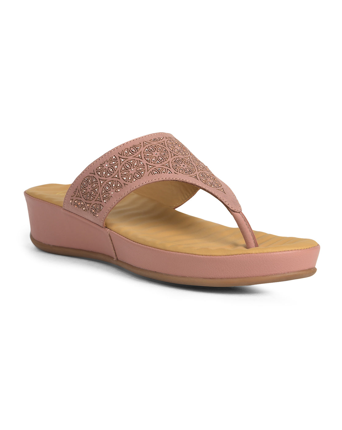 Scholl Women Red Wedge Heel Thong Sandal - Red - View 1