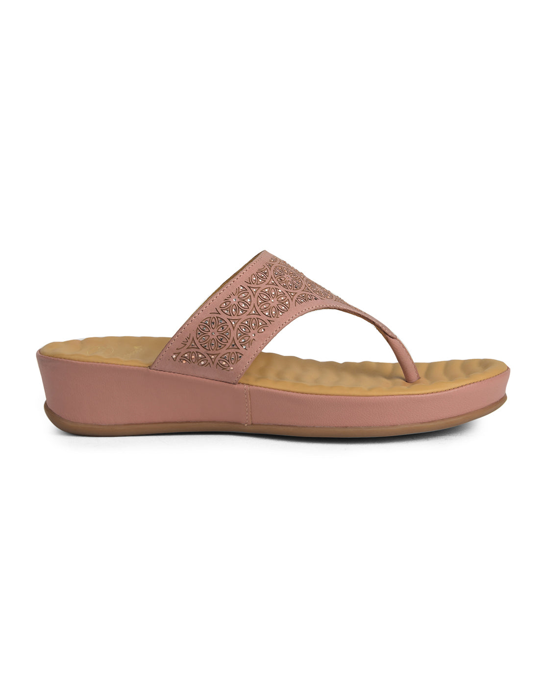 Scholl Women Red Wedge Heel Thong Sandal - Red - View 2
