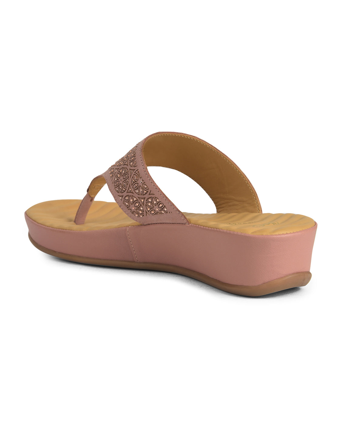 Scholl Women Red Wedge Heel Thong Sandal - Red - View 3