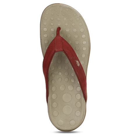 Scholl Women Red Casual Thong Flats