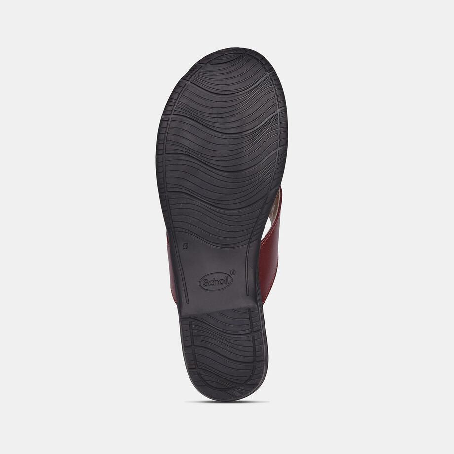 Scholl Women Red Wedge Heel Thong Sandal
