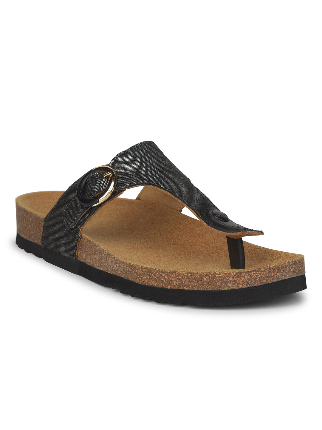 Scholl Women Navy Blue Wedge Heel Thong Sandal - Navy Blue - View 1