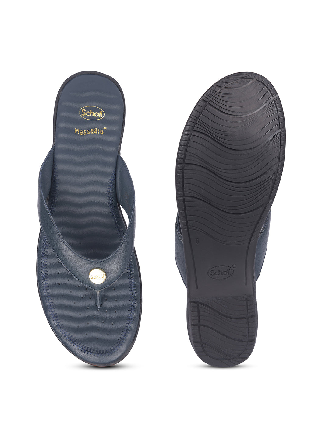 Scholl Women Navy Blue Casual Thong Flats - Navy Blue - View 4