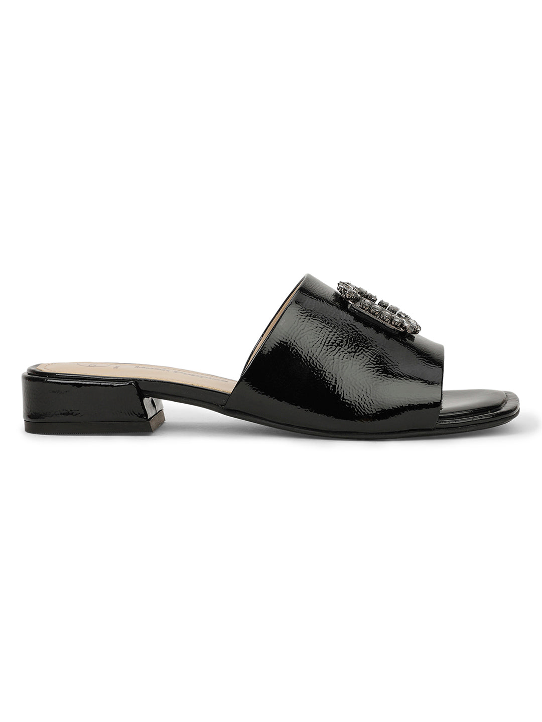 Hush Puppies Women Black Block Heel Mule Sandal - Black - View 2