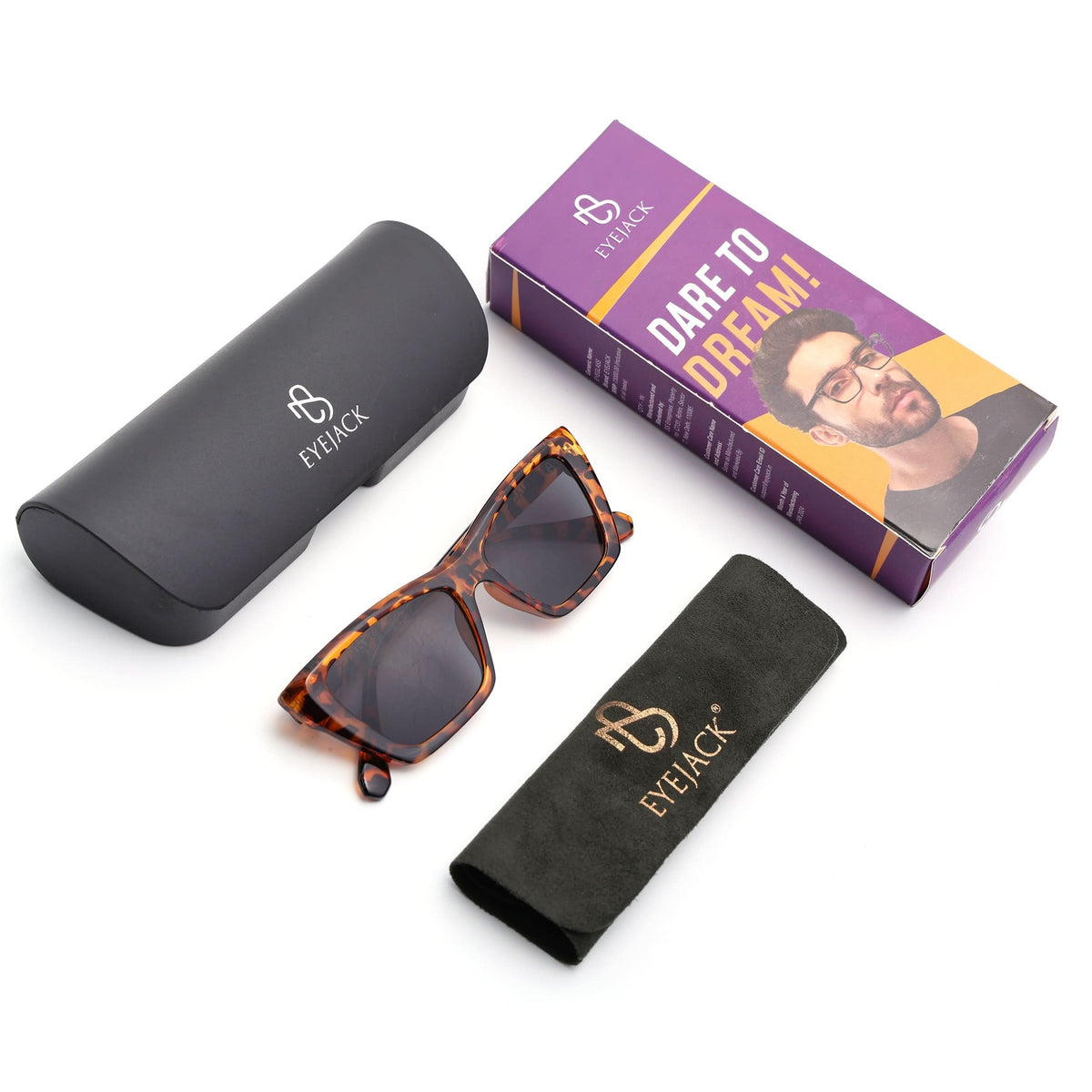 Eyejack Demi Brown Cateye Sunglasses for Men and Women - Style 1109 - detail view