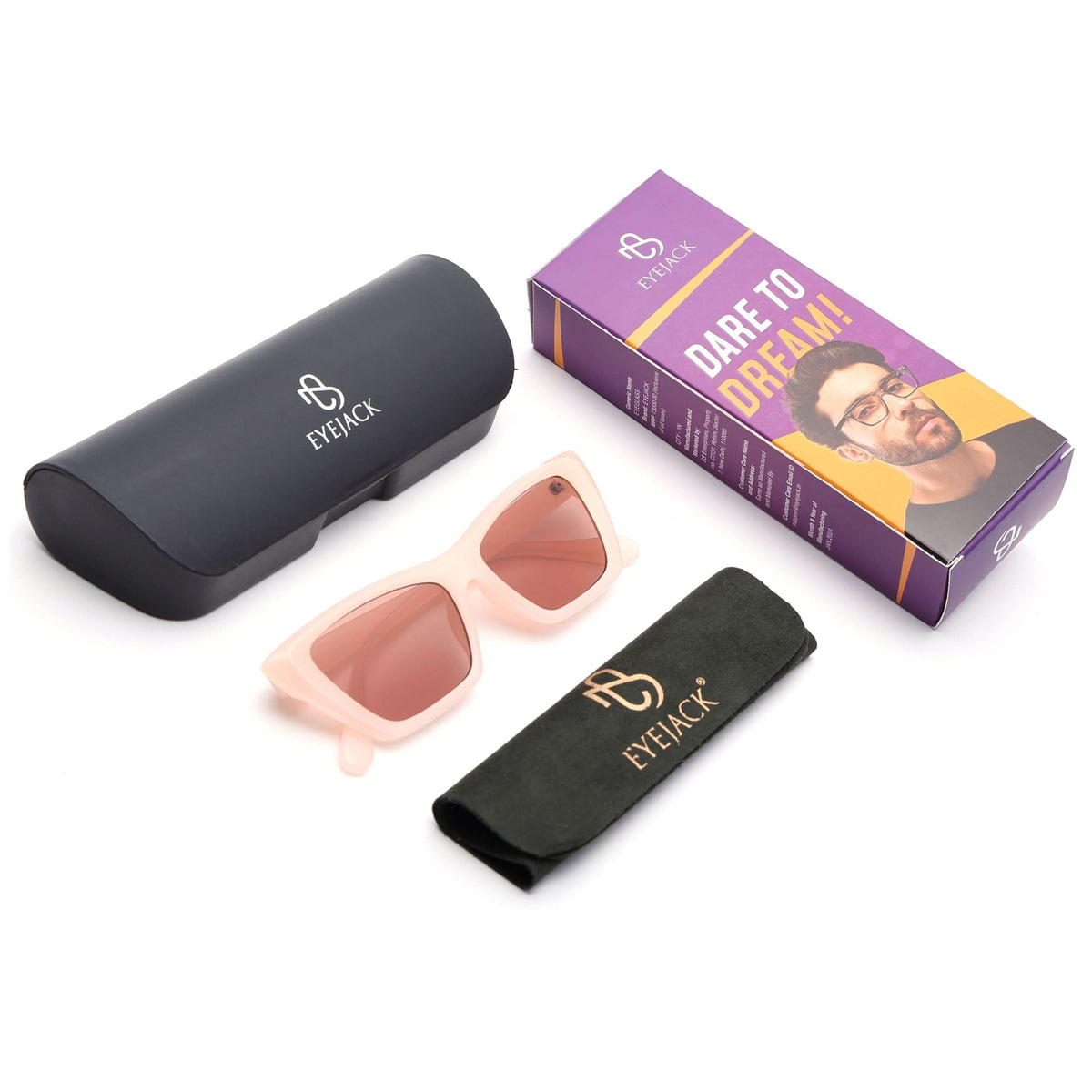 Eyejack Pink Cateye Sunglasses for Men and Women - Style L546 - view 8