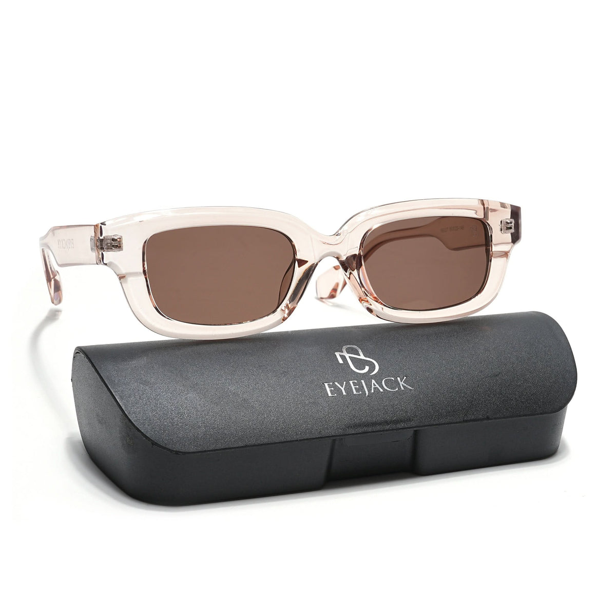 Eyejack Brown & Transparent Wayfarer Sunglasses for Men and Women - view 8