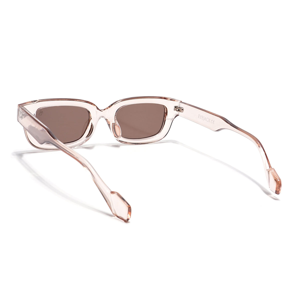 Eyejack Brown & Transparent Wayfarer Sunglasses for Men and Women - view 6