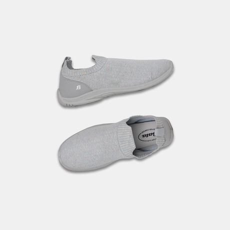Bata Women Grey Casual Slip-on Shoes