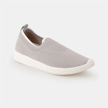 Bata Women Grey Casual Slip-on Shoes