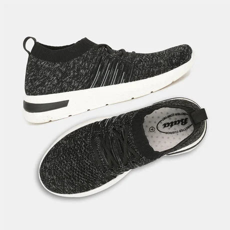 Bata Women Black Casual Lace-Up Shoes