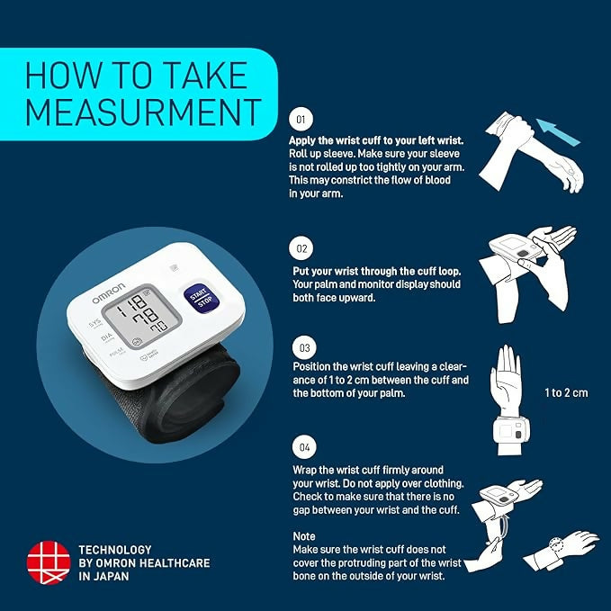 Omron Hem 6161 Fully Automatic Wrist Blood Pressure Monitor With Intellisense Technology