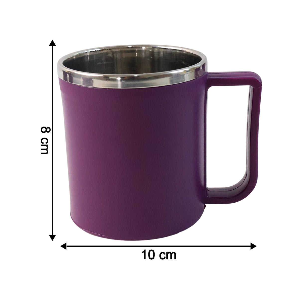 Supermom Stainless Steel Inner Coffee Mug Set (200ml  6 Pc) HP DD