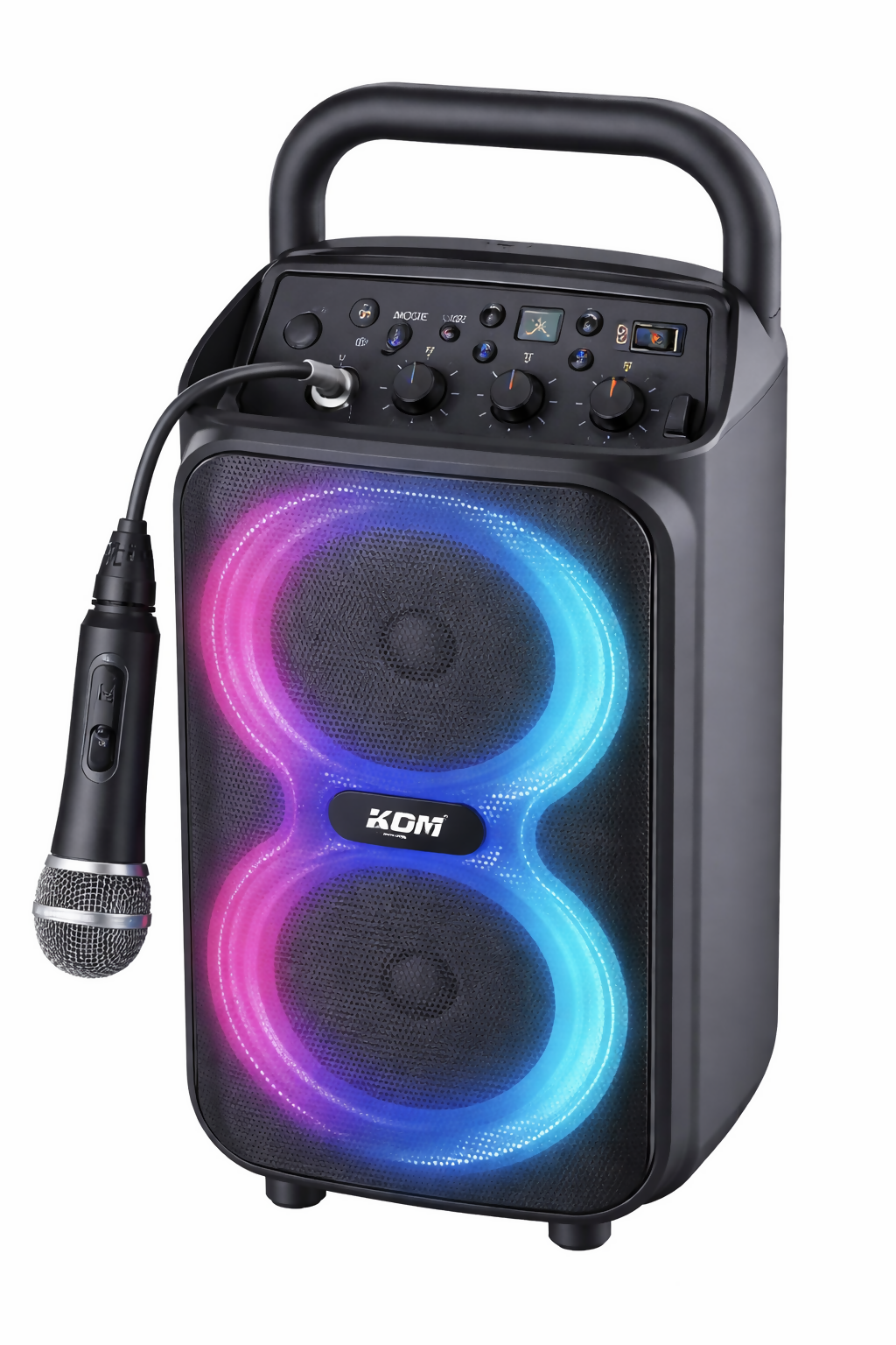 KDM 30 Jugnu Portable Bluetooth Speaker with Wired Mic – 10W Output, Bluetooth 5.4, 7H Playtime, TWS Stereo, FM/TF/USB/AUX, Type-C Charging (Multicolour) Dreams Gadgets