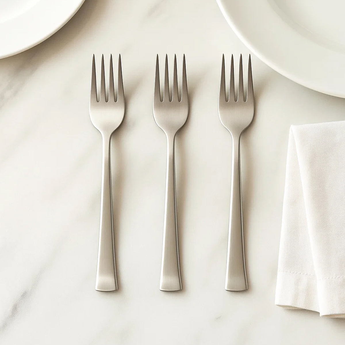 Premium Stainless Steel Dinner Fork Set for Elegant Table Forks for Dining, Kitchen & Restaurants (3 Pc  Set)
