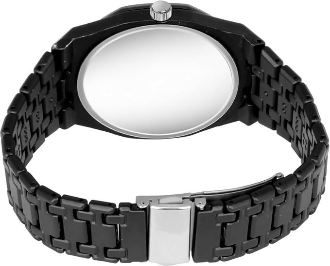 Men’s Classic Black Analog Wrist Watch | Sleek Stainless Steel Design