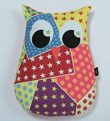 Lushomes Decorative Owl shaped Cushion (Multicolour) - HalfPe