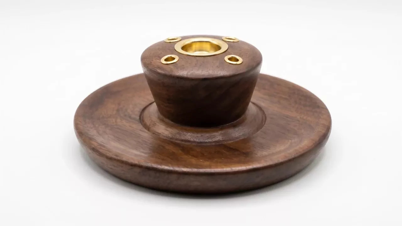 Santarms Premium Wooden Agarbatti Stand – Wooden Incense Holder, Brown
