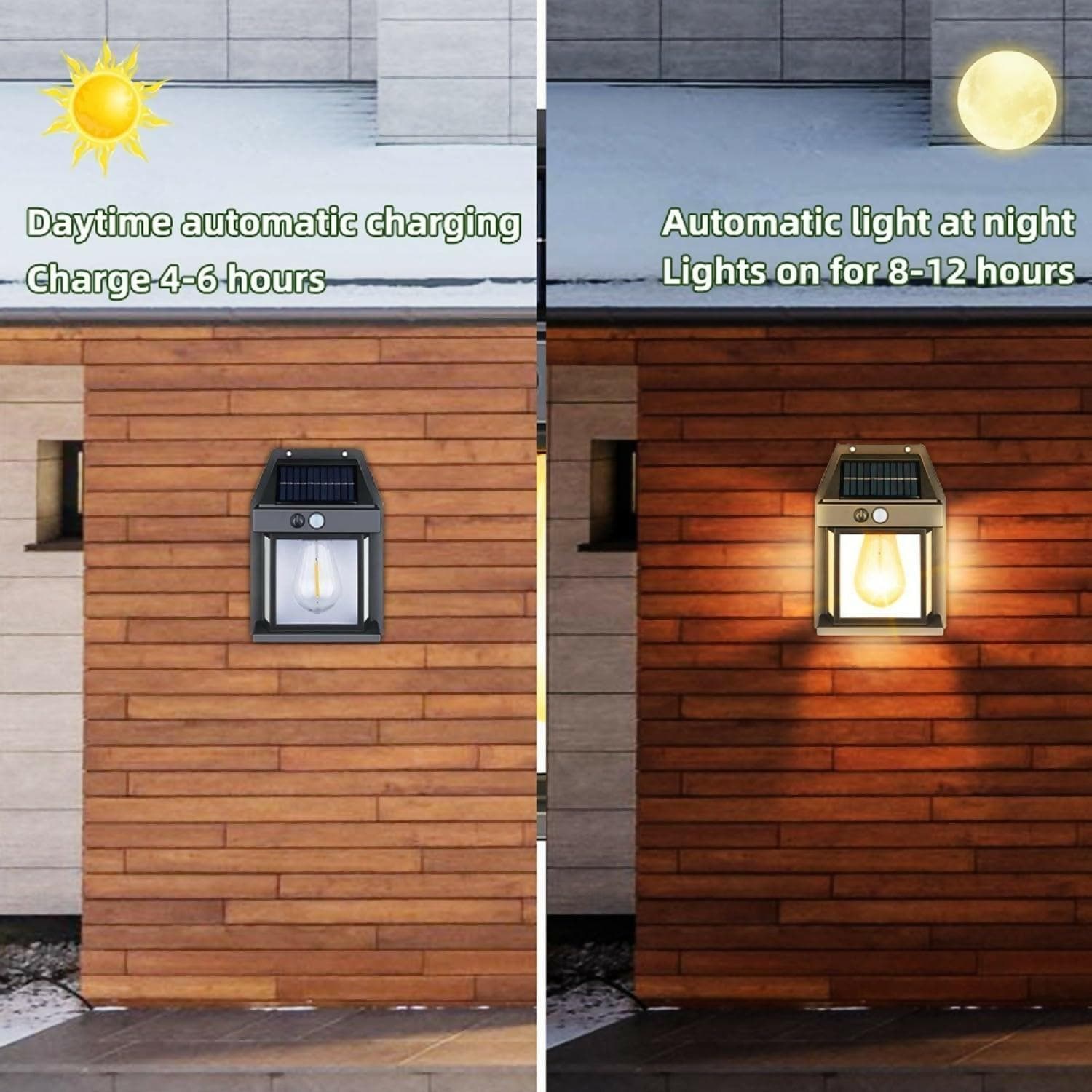 Solar Interaction Wall Lamp with 800LM Brightness 1800 mAh Battery Capacity + 120 deg Sensing Angle of Infrared Induction for Home Use (Single Piece) - HalfPe