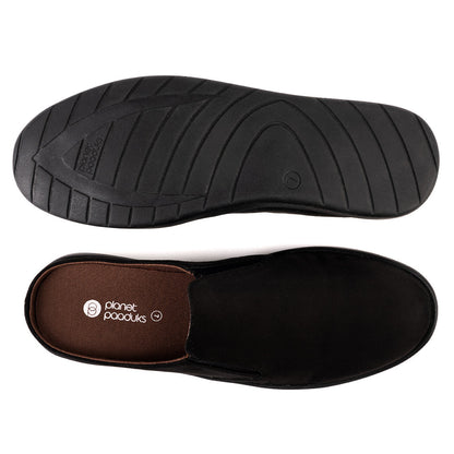 Nest Mules Vegan Suede Black Men Slip-ons Planet Paaduks