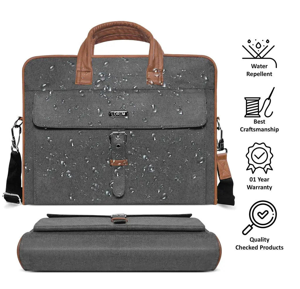 LOREM Grey Color Linen 10L Messenger Bag (BG58) LOREM