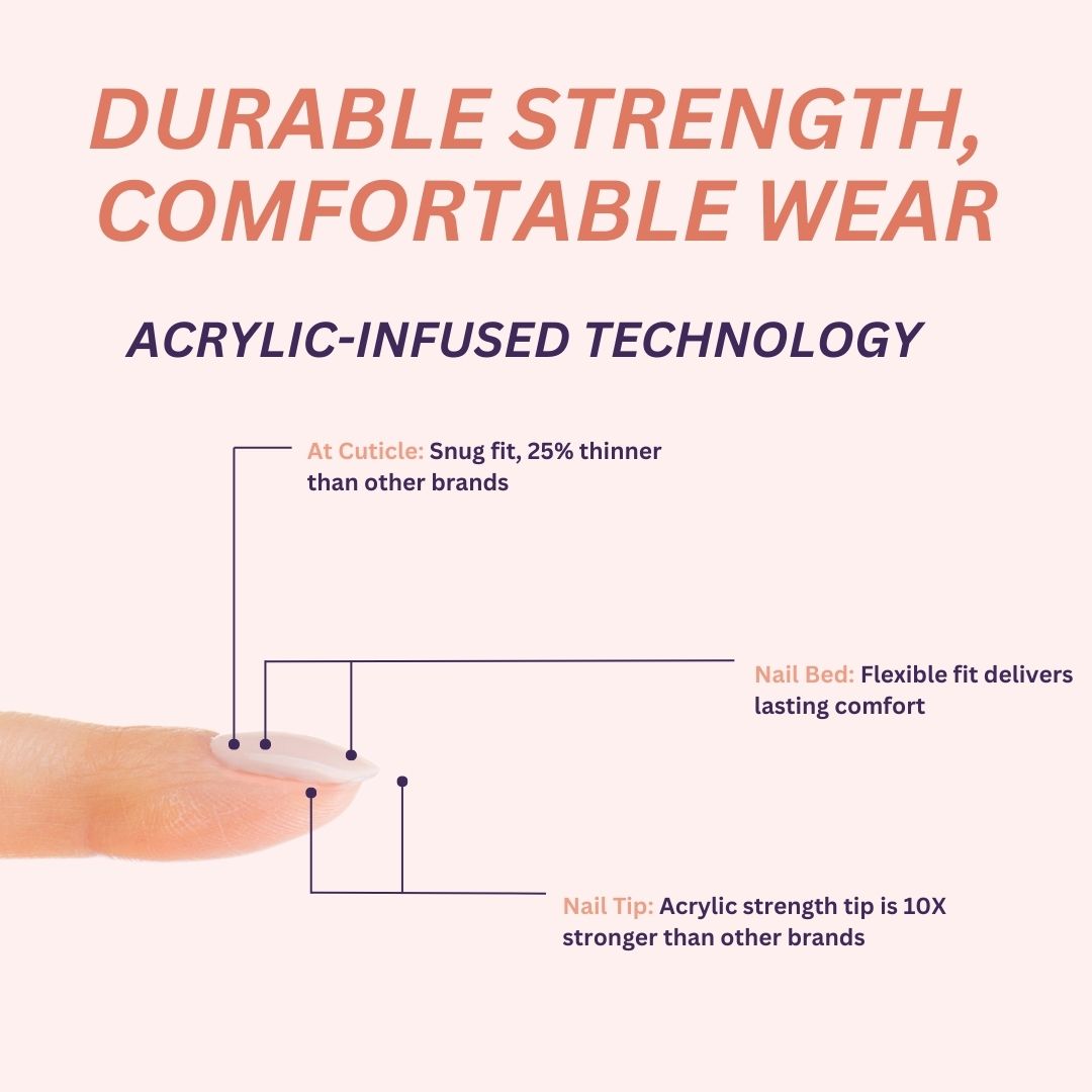 Sanfe Instant Press On Nails - Bloody Marry | 24 Reusable Artificial Fake Nail Set/Extensions | Quick, Lightweight, Salon Look, Lasts upto 3 weeks | For Festivals & Special Occasions