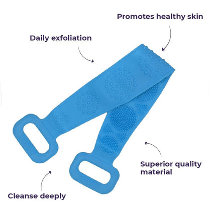 Selfly Back Scrubber - Single Body Bath Scrubber for Men & Women Silicone Body Back Scrubber, Double Side Bathing Brush for Skin By Sanfe (Multicolor)