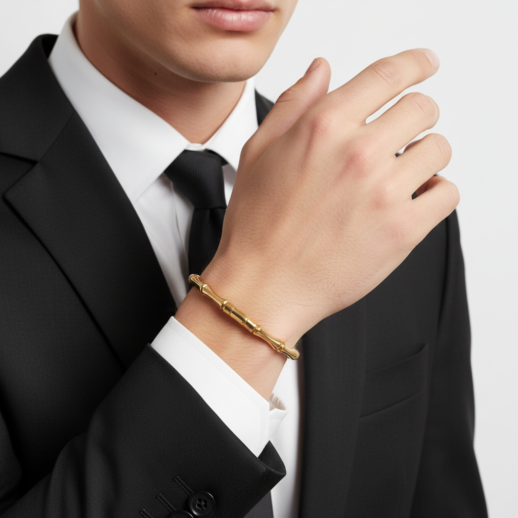 Jazz and Sizzle Unisex Gold-Plated Bangle Style Bracelet