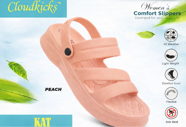 Cloudkicks Womens Everyday Comfort Slippers Lightweight Cushioned Anti Skid Footwear AGARWAL ENTEPRISES
