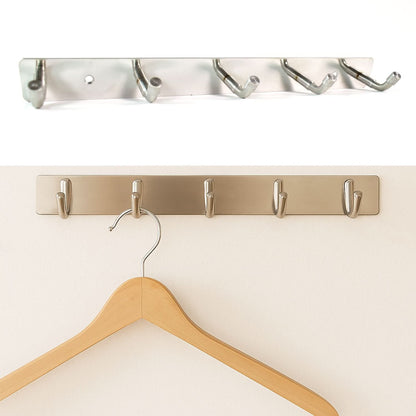 Stainless Steel Wall Mounted Coat 5 Hook Rack (26x3  1 Pc)