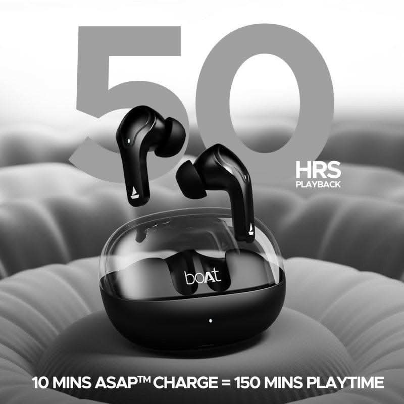 BoAt Airdopes 311 PRO Wireless Earbuds with 50 Hours Playback, Dual Mics with ENx™ Technology, BEAST™ Mode, ASAP™ Charge - HalfPe