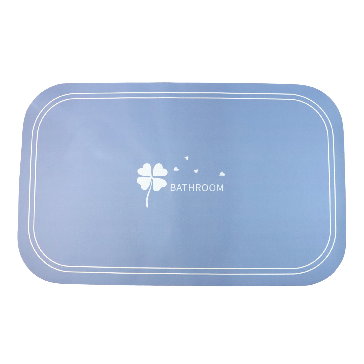 Large Anti-Slip Bathroom Floor Mat – 80 × 50 cm Quick-Dry Water-Resistant PVC/TPR Mat with Rounded Corners