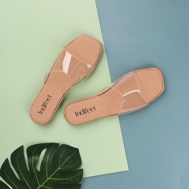 Indifeet Transparent Flat Sandals
