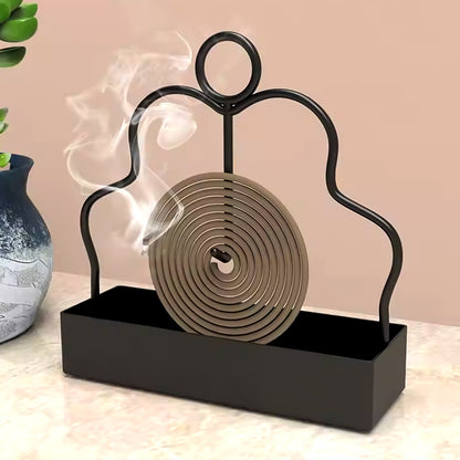 Mosquito Coil Holder Stand with Ash Catcher Tray for Safe, Smokeless-Edge Coil Burner for Home, Balcony & Outdoor Use (1 Pc)