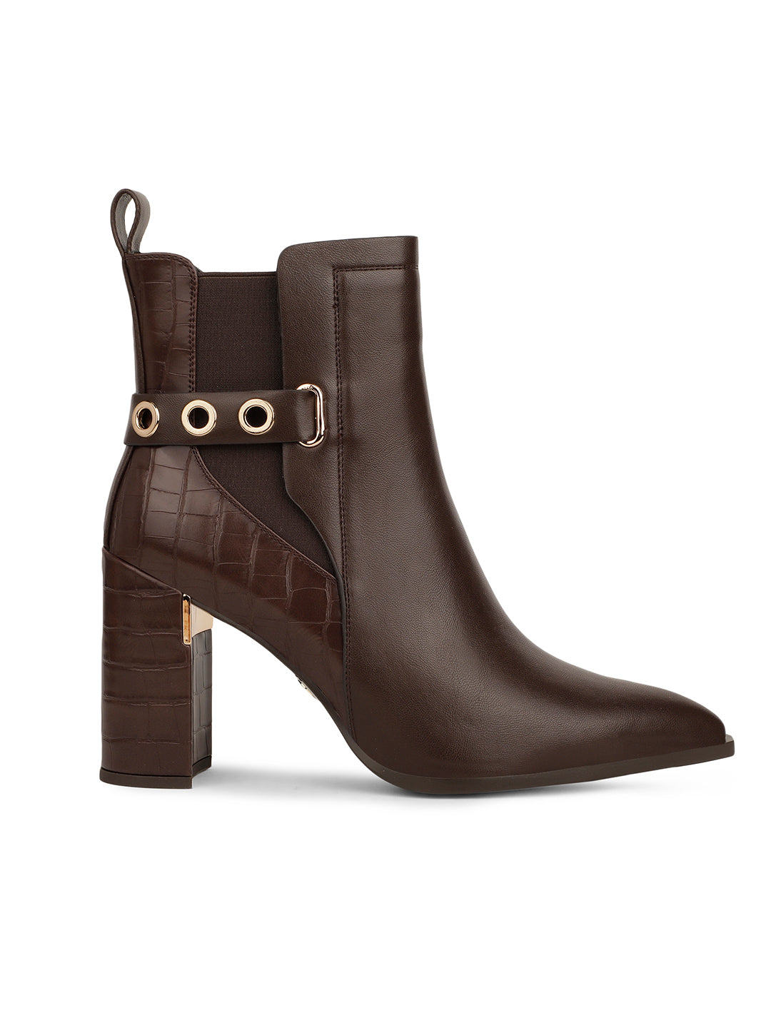 Nine West Women Casual Ankle Length Block Heel Boots - Brown - View 2