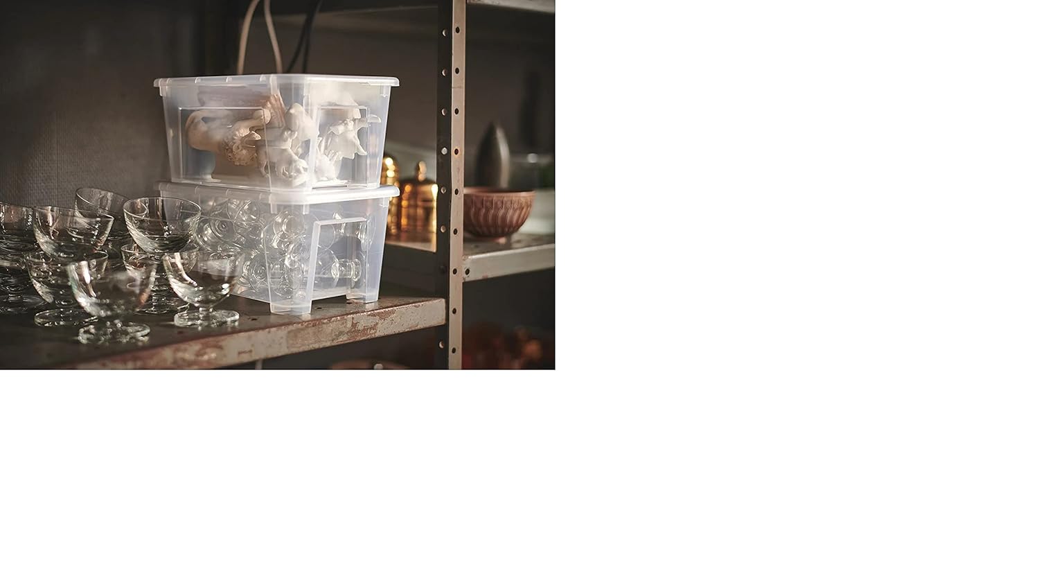 Ikea Samla Box With Lid, Transparent28X20X14 Cm/5 L (11X7 ¾X5 ½"/169 Oz) Pack Of 1 - Acacia(HYD)
