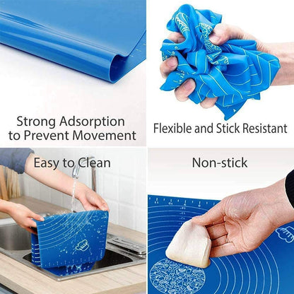 Non-Stick Silicone Baking & Rolling Mat Multipurpose Roti, Chapati, Dough Kneading & Cake Fondant Mat for Kitchen Use (Pack of 1) Deals Zone